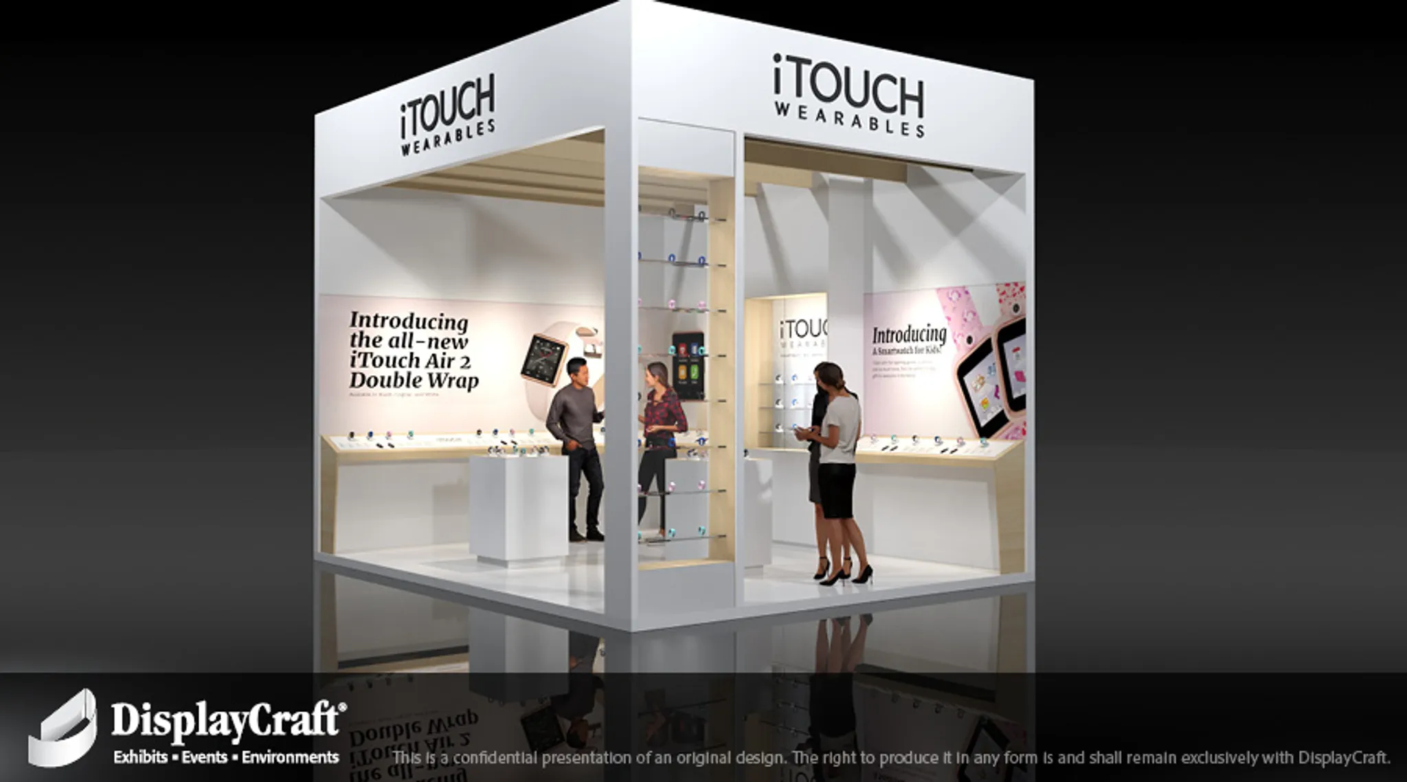 20x20 Perimeter booth design by DisplayCraft